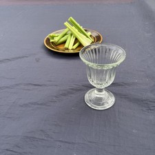 Vintage Moulded Glass Celery Stick Vase Mid Century