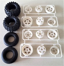 Tamiya Frog/Hornet Front & Rear Wheels & Tyres 0555066/0555067/9805033/9805034