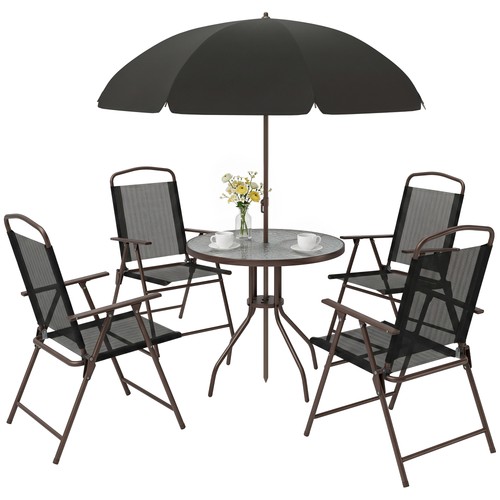 Outsunny 6pc garden dining set - outsunny,