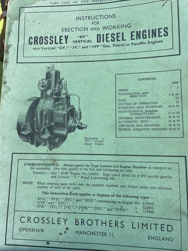 Crossley vertical diesel - crossley,