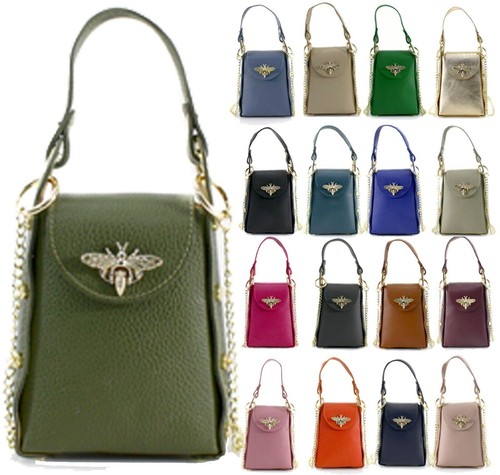 Women ladies leather mini bee - leather,