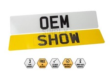 PAIR Of 2D Printed SHOW PLATES Novelty Reg UK Number Plates Black