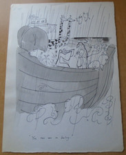 Michael ffolkes, pen & ink "You Two Are On..." cartoon. Punch, Private Eye etc.