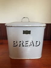 Vintage Enamel Bread Bin -
