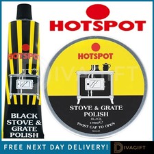 BLACK STOVE & GRATE POLISH HOTSPOT FIREPLACE CAST IRON CREAM CLEANER 75ML 170ML