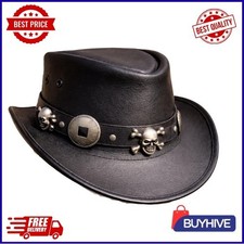 Handmade Black Leather Top Hat