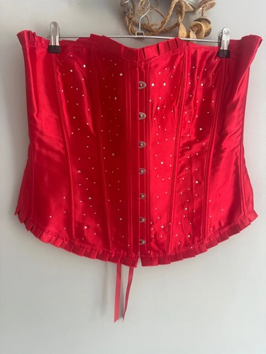 Scarlet red satin - red,