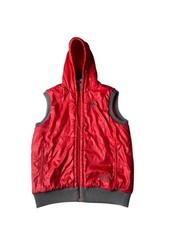 Adidas Chile 62 Gilet Mens Medium Red Hooded Zip Up V34174
