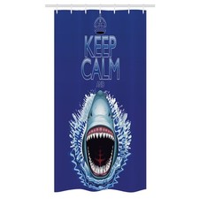 Dark Blue Stall Shower Curtain
