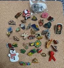 Pin Badges Approx 40 Mixed Lot
