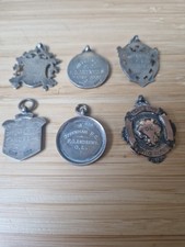 VINTAGE SILVER FOOTBALL MEDALS
