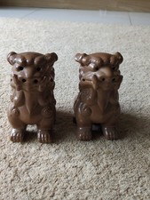 Pair of Japanese Ceramic Shisa