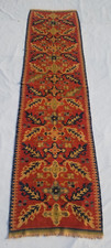 Vintage Traditional Handcrafted Turkish Kilim Runner Rug for Home Décor 288x74cm