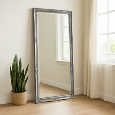 Mirror Large Full Length Wall Vintage Antique Silver Leaner Mirror 164cm x 73cm