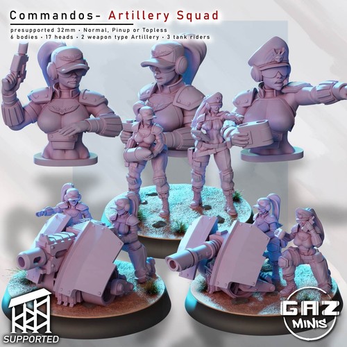 Female artillery and tank - and, crew