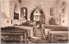 Antique Postcard St Brannocks Church Braunton England