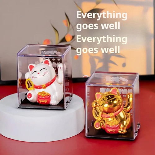 Solar powered chinese maneki - chinese,