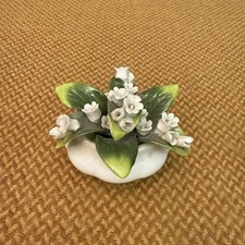 Vintage Royal Albert Bone China Miniature Lily Of Valley Bouquet, Great Gift