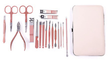 18 Pcs Manicure Pedicure Cuticle Kit Nail Care Clipper Cutter Case Gift Set