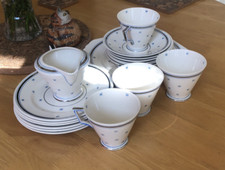 Hancock's and Sons, Ivory Ware, Corona ware Part Tea Set, Art Deco Polka Dot.