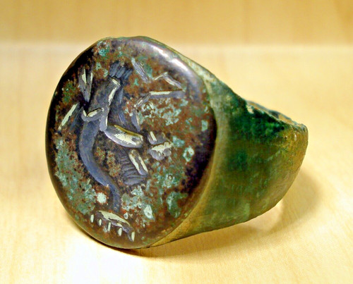 Ancient bronze roman ring - ring, with