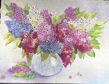 Vintage Embroidered Picture of