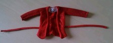 Genuine Vintage Mattel Black Label Barbie Red Belted Jacket Rare 1970's