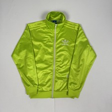 Adidas Chile 62 Track Jacket Mens Small Green Neon Tracksuit Originals