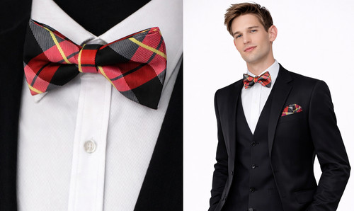 Tartan men bow - bow, tie