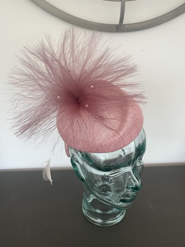 Rose pink pillbox fascinator