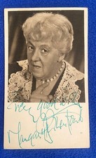 Margaret Rutherford  Actress Signed with Photo stuck on Postcard -