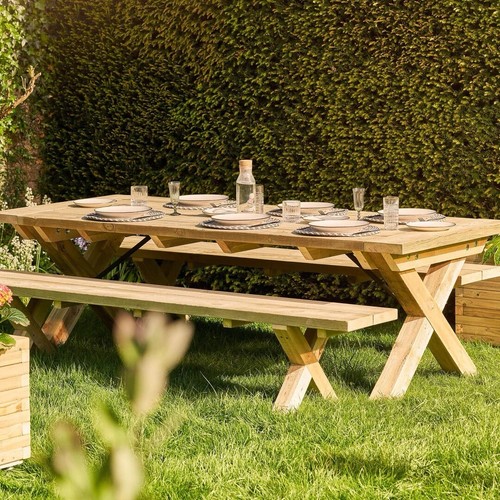 Rustic chunky farmhouse garden - rustic,