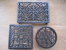 TRIVET HOT PLATE POT PAN STAND HOLDER RUSTIC IRON KITCHEN WORKTOP PROTECTOR 