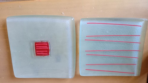 Fused glass art pieces - fused, 2