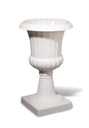 Two 50cm white pvc urn - x,