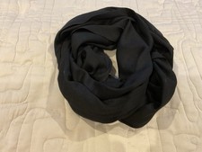 100% Pure Baby Pashmina Made In Kashmir.  Classic Black.  Long Fringe