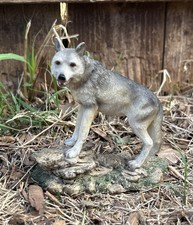 Realistic Wolf Statue Wildlife