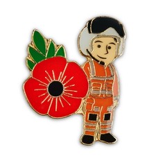 Air ambulance Flower Pin Badge