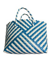 Blue & White Stripe Basket