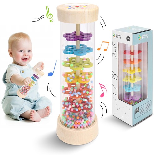 Wooden baby rattle toys - wooden,