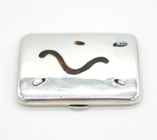 Sterling Silver Shibayama Insect Cigarette Case Antique 1917 Chester Asprey & Co