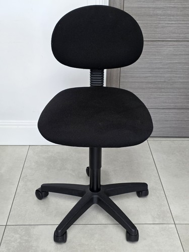 Black armless task chair - task, –