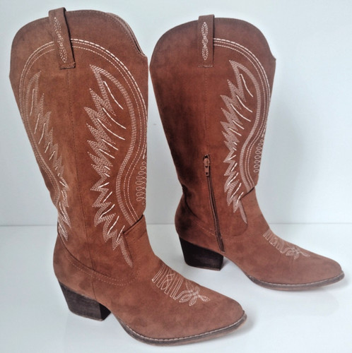 Western embroidered tan - embroidered,