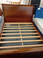 Elegant King Size (5ft) Sleigh Bed  Dark Wood