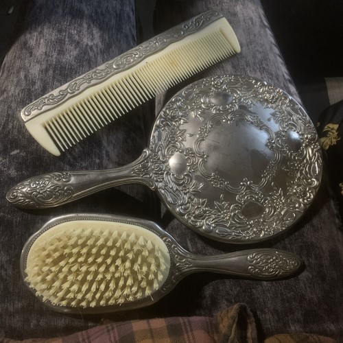 Vintage silver plate - plate, mirror