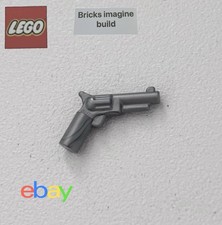 1 x LEGO Minifigure Weapon - Gun / Pistol - Revolver Style - Silver/ Grey - 14E
