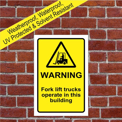 Warning fork lift trucks