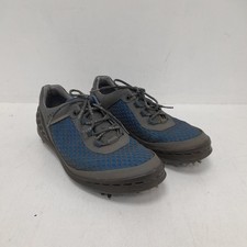 Ecco Golf Shoes Trainers Mens UK 9 EU 43 Blue Grey Textile Lace Up RMF30-RP