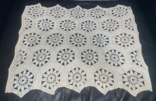 Vintage cream crochet doily - crochet,