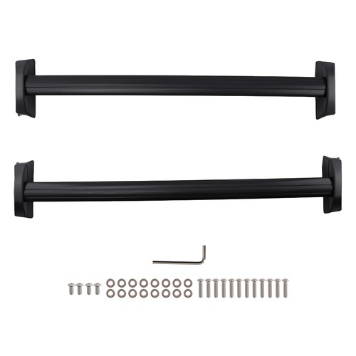 Black roof cross bars full - black,